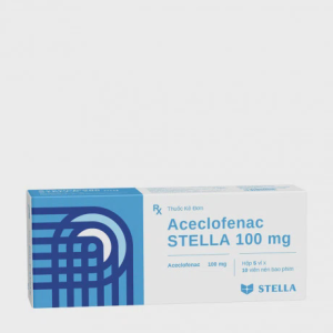 Viên nén bao phim Aceclofenac 100mg STELLA giảm đau và giảm viêm xương khớp (5 vỉ x 10 viên)