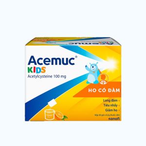 Thuốc cốm Acemuc 100mg tiêu chất nhầy trong bệnh nhầy nhớt (hộp 30 gói)