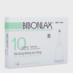 Gel dùng đường trực tràng Bibonlax Baby điều trị táo bón (10 tuýp x 5g)