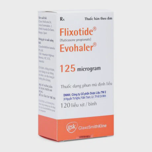 Thuốc dạng phun mù định liều Flixotide Evohaler Spr 125mcg điều trị hen phế quản (chai 120 liều)