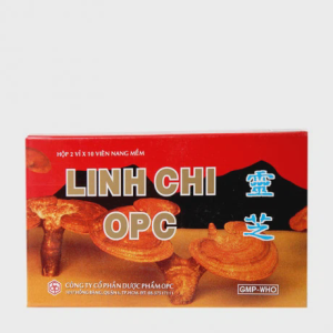 Viên nang Linh chi OPC điều hòa huyết áp, giảm cholesterol máu (2 vỉ x 10 viên)