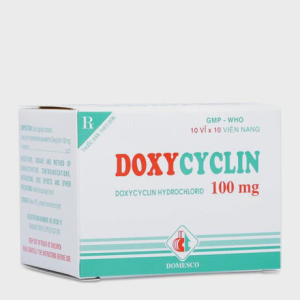 Viên nang Doxycylin 100mg Domesco điều trị nhiễm khuẩn (10 vỉ x10 viên)