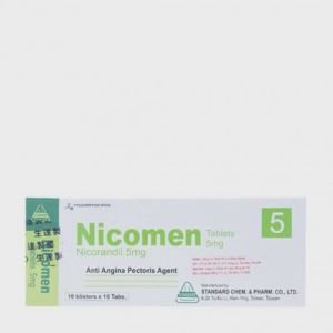 Viên nén NICOMEN 5MG điều trị đau thắt ngực (10 vỉ x 10 viên)