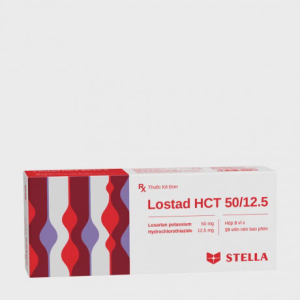 Viên nén Lostad HCT 50mg/12,5mg điều trị tăng huyết áp (3 vỉ x 10 viên)
