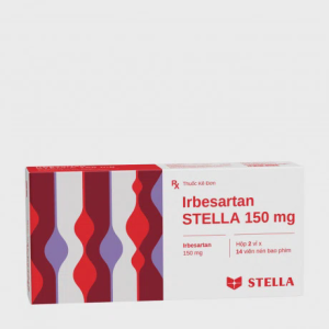 Viên nén Irbesartan Stella 150mg điều trị tăng huyết áp (2 vỉ x 14 viên)