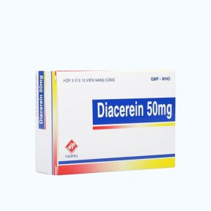 Viên nang Diacerein 50mg - Vidipha điều trị triệu chứng thoái hóa khớp (3 vỉ x 10 viên)