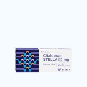 Viên nén Citalopram 20mg STELLA điều trị bệnh trầm cảm, rối loạn hoảng loạn (3 vỉ x 10 viên)