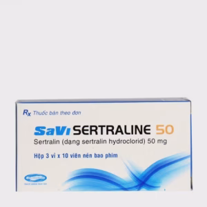 Viên nén SaVi Sertraline 50mg trị trầm cảm, rối loạn hoảng sợ và ám ảnh cưỡng chế (3 vỉ x 10 viên)