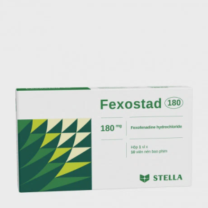 Viên nén Fexostad 180mg trị viêm mũi dị ứng, mày đay (1 vỉ x 10 viên)