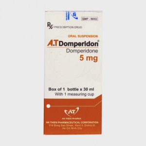 Hỗn dịch uống A.T Domperidon 5mg trị chứng nôn và buồn nôn, nấc cụt, ăn không tiêu (chai 30ml)