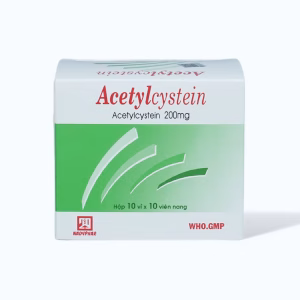 Viên nang Acetylcystein 200mg Nadyphar tiêu nhầy, loãng đàm, giảm ho (10 vỉ x 10 viên)