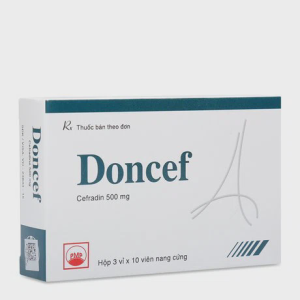 Viên nang Doncef 500mg kháng sinh điều trị nhiễm khuẩn (3 vỉ x 10 viên)