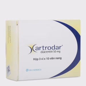 Viên nang Artrodar Diacerein 50 mg điều trị triệu chứng thoái hóa khớp (3 vỉ x 10 viên)