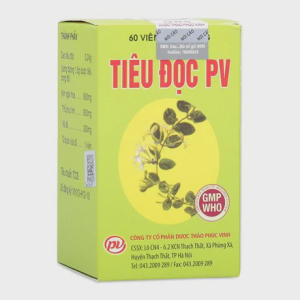 Viên nén bao đường Tiêu Độc PV hạ men gan, tăng cường chức năng gan, bổ gan (hộp 60 viên)