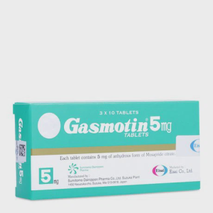 Viên nén Gasmotin 5mg trị nóng ruột, buồn nôn, trào ngược dạ dày (3 vỉ x 10 viên)