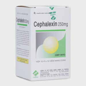 Viên nang Cephalexin 250mg Vidipha điều trị các nhiễm khuẩn đường hô hấp (10 vỉ x 10 viên)