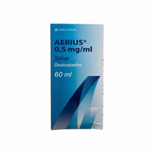 Siro Aerius 0.5mg/ml trị viêm mũi dị ứng, mày đay, ngứa (chai 60ml)