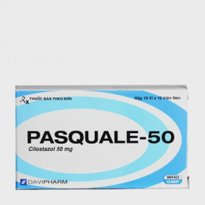 Viên nén Pasquale 50mg điều trị các triệu chứng đau cách hồi ở chân (10 vỉ x 10 viên)