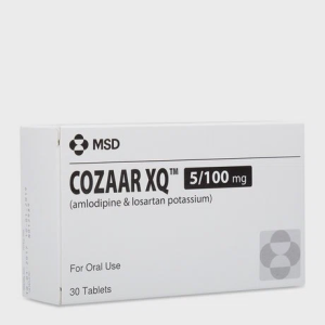 Viên nén Cozaar XQ 5mg/100mg điều trị tăng huyết áp (3 vỉ x 10 viên)
