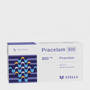 Viên nén Pracetam 800 Stella điều trị chóng mặt, suy giảm trí nhớ (6 vỉ x 15 viên)