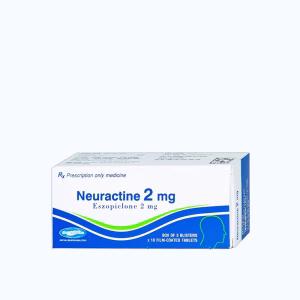 Viên nén Neuractine 2mg điều trị mất ngủ (3 vỉ x 10 viên)