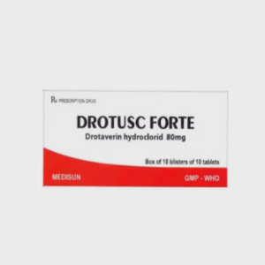 Viên nén Drotusc Forte 80mg điều trị co thắt dạ dày-ruột (10 vỉ x 10 viên)