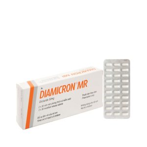 Viên giải phóng có kiểm soát Diamicron MR 30mg điều trị đái tháo đường type 2 (2 vỉ x 30 viên)