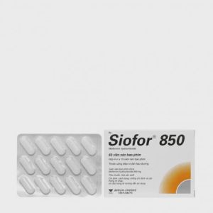 Viên nén Siofor 850mg điều trị đái tháo đường không phụ thuộc insulin (type 2) (4 vỉ x 15 viên)