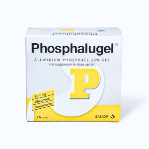Phosphalugel Susp. 20% (Hộp 26 gói) - Giảm đau rát dạ dày, trung hòa axit