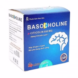 Bột pha dung dịch uống Basocholine 500mg điều trị các rối loạn trí nhớ và hành vi (20 gói x 2g)