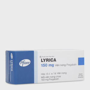 Viên nang Lyrica 150mg điều trị đau thần kinh và rối loạn lo âu (4 vỉ x 14 viên)
