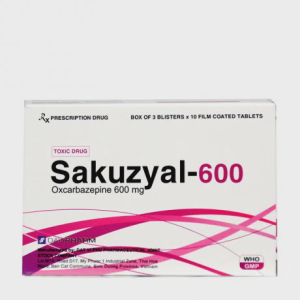 Viên nén Sakuzyal 600mg điều trị động kinh (3 vỉ x 10 viên)