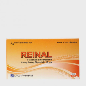 Viên nén Reinal 10mg điều trị phòng ngừa cơn đau nữa đầu (6 vỉ x 10 viên)