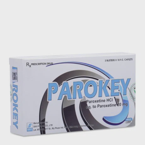 Viên nén Parokey 20mg DaViPharm trị trầm cảm, rối loạn hoảng sợ và ám ảnh cưỡng chế (3 vỉ x 10 viên)
