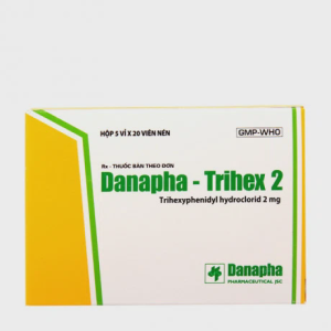 Viên nén Danapha Trihex 2mg điều trị hỗ trợ hội chứng Parkinson (5 vỉ x 20 viên)