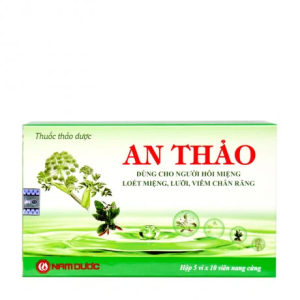 Viên nang An Thảo Ích Nhân dùng cho người hôi, loét miệng, lưỡi, viêm chân răng (5 vỉ x 10 viên)