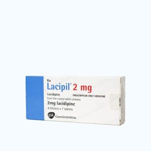 Viên nén bao phim Lacipil Tab 2mg GSK điều trị tăng huyết áp (4 vỉ x 7 viên)