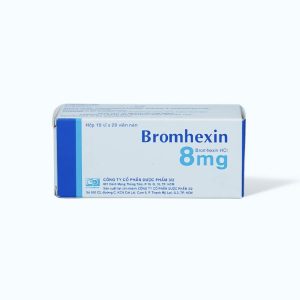 Viên nén Bromhexin 8mg FT Pharma tiêu nhầy, loãng đàm, giảm ho (10 vỉ x 20 viên)