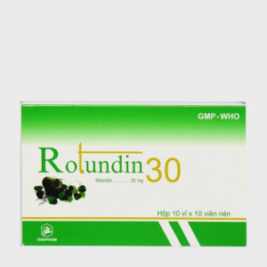 Viên nén Rotundin 30mg an thần, trị mất ngủ (10 vỉ x 10 viên)