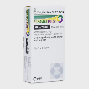 Viên nén Fosamax Plus 70mg/2800IU trị loãng xương (1 vỉ x 4 viên)