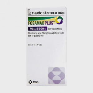 Viên nén Fosamax Plus 70mg/5600IU trị loãng xương (1 vỉ x 4 viên)