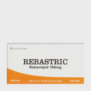 Viên nén Rebastric 100mg Medisun loét dạ dày, tổn thương niêm mạc dạ dày (10 vỉ x 10 viên)