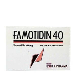 Viên bao phim Famotidin 40mg - Dược phẩm 3/2 điều trị viêm loét dạ dày tá tràng (10 vỉ x10 viên)