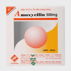 Viên nang Amoxycilin 500mg điều trị nhiễm khuẩn (10 vỉ x 10 viên)