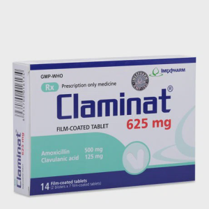 Viên nén Claminat 625mg điều trị nhiễm khuẩn (2 vỉ x 7 viên)