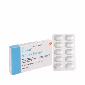 Viên nén Zinnat 250mg kháng sinh điều trị nhiễm khuẩn (1 vỉ x 10 viên)
