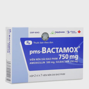 Viên nén Bactamox 750mg điều trị nhiễm khuẩn (2 vỉ x 7 viên)