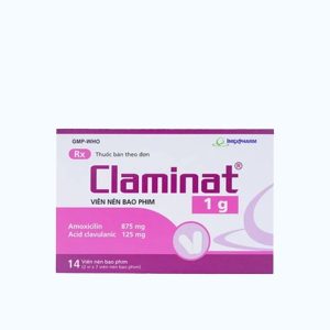 Viên nén Claminat 1g điều trị nhiễm khuẩn (2 vỉ x 7 viên)