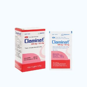 Thuốc cốm pha hỗn dịch uống Claminat 500mg/125mg điều trị nhiễm khuẩn (12 gói x 1.5g)