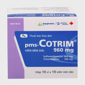 Viên nén Cotrim 960mg điều trị nhiễm khuẩn (10 vỉ x10 viên)